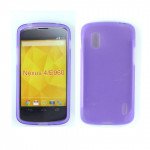 Wholesale TPU Gel Case for LG Nexus 4 / E960 ( Purple)
